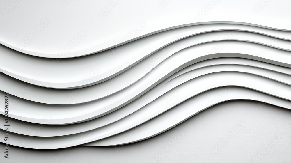 Poster abstract waves in monochrome: a mesmerizing abstract design featuring flowing, undulating lines in a