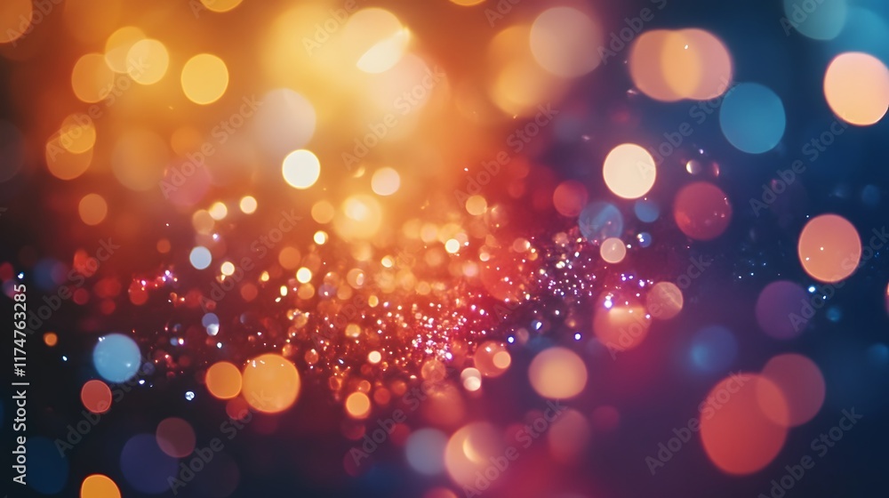 Poster vibrant and dazzling glittering bokeh background with sparkling glowing lights shiny shimmer effect 
