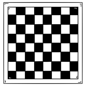 recommend clip art: chessboard illustration hand drawn outline vector