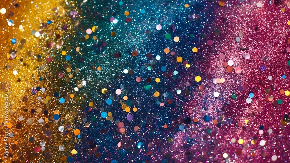 Aufkleber captivating colorful glitter explosion abstract background with vibrant shimmering bokeh lights perf