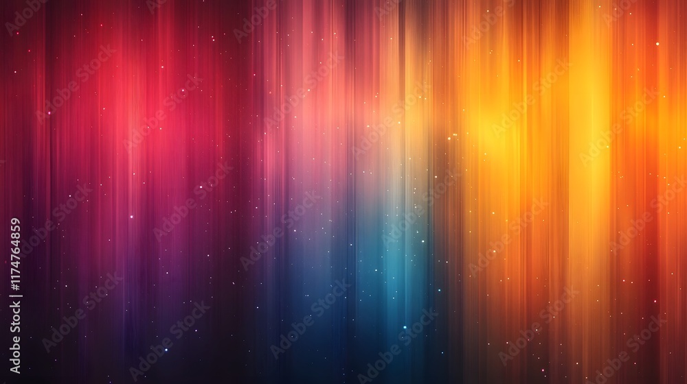 Poster mesmerizing cosmic aurora borealis gradient filling the vibrant galactic sky with shimmering lights 