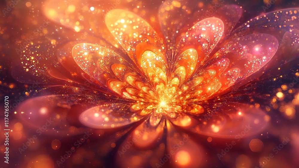 Poster captivating image showcasing a mesmerizing explosion of radiant floral bokeh bursting with a vibrant