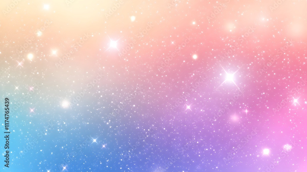 Poster captivating abstract background featuring a mesmerizing cosmic dreamscape with glowing celestial lig