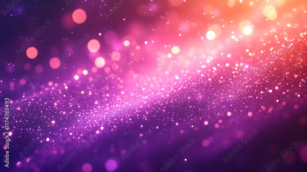 Poster vibrant cosmic bokeh abstract with shimmering celestial glow and ethereal radiance mesmerizing backg