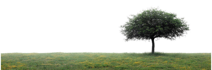 Naklejka premium Minimalist tree silhouette on a clean white background, emphasizing simplicity and elegance in design, perfect for modern decor or branding.