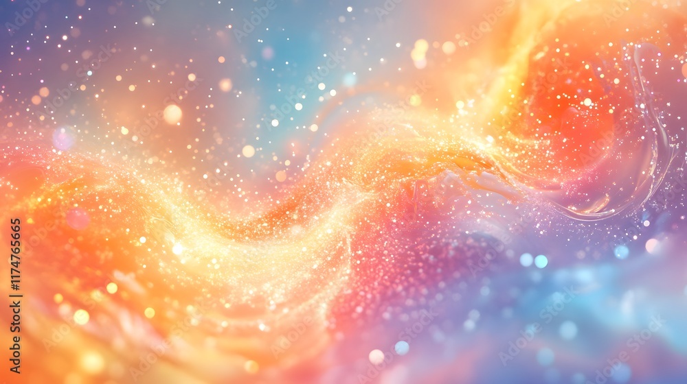 Poster captivating celestial explosion a mesmerizing interplay of color light and motion this stunning abst