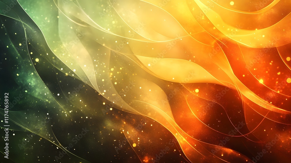 Aufkleber mesmerizing cosmic shimmering lights and colorful ethereal universe backdrop vibrant abstract digita