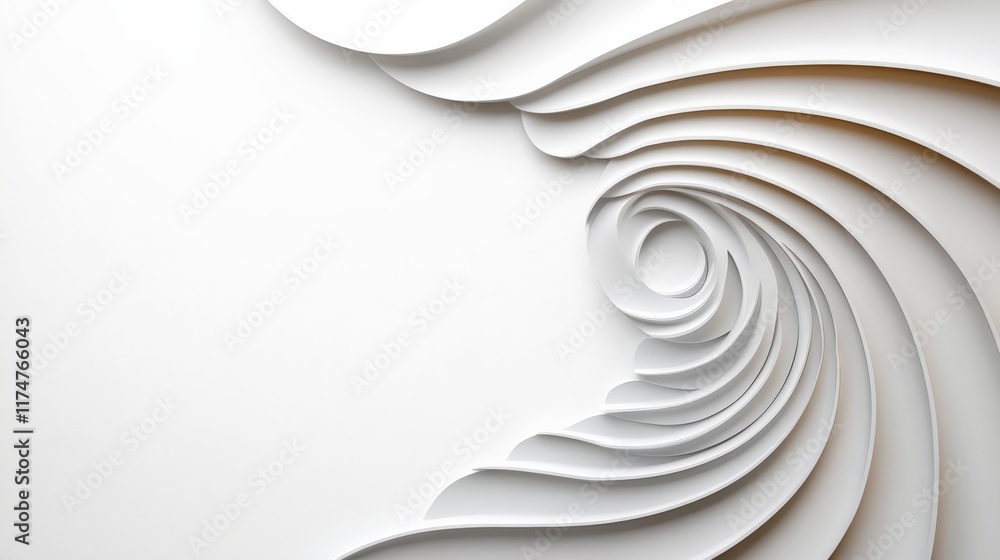 Poster abstract swirling wave: an elegant, minimalist design featuring a mesmerizing swirling wave pattern 