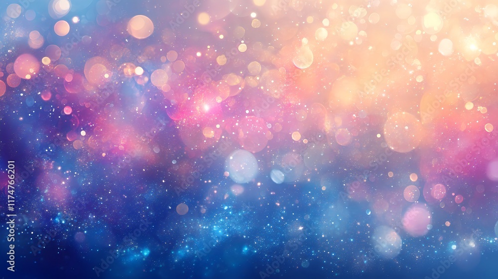 Poster mesmerizing abstract digital art background featuring a luminous cosmic glow with enchanting stellar