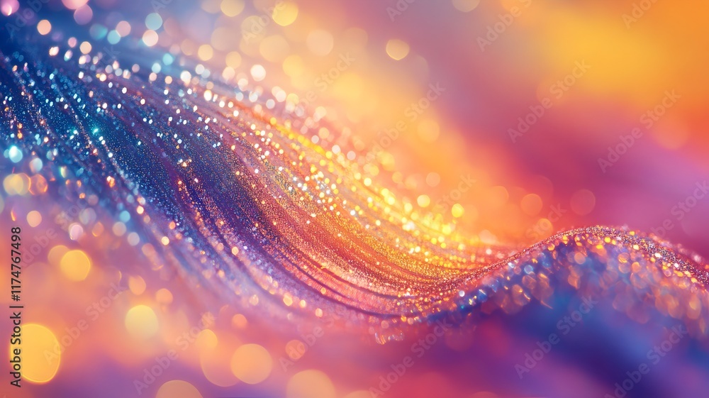 Poster mesmerizing prismatic glow a captivating abstract kaleidoscope of shimmering radiance featuring a vi