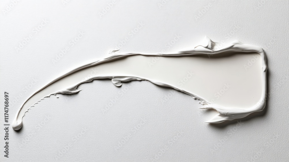 Poster abstract white paint stroke: a dynamic, abstract image featuring a flowing stroke of thick, white pa