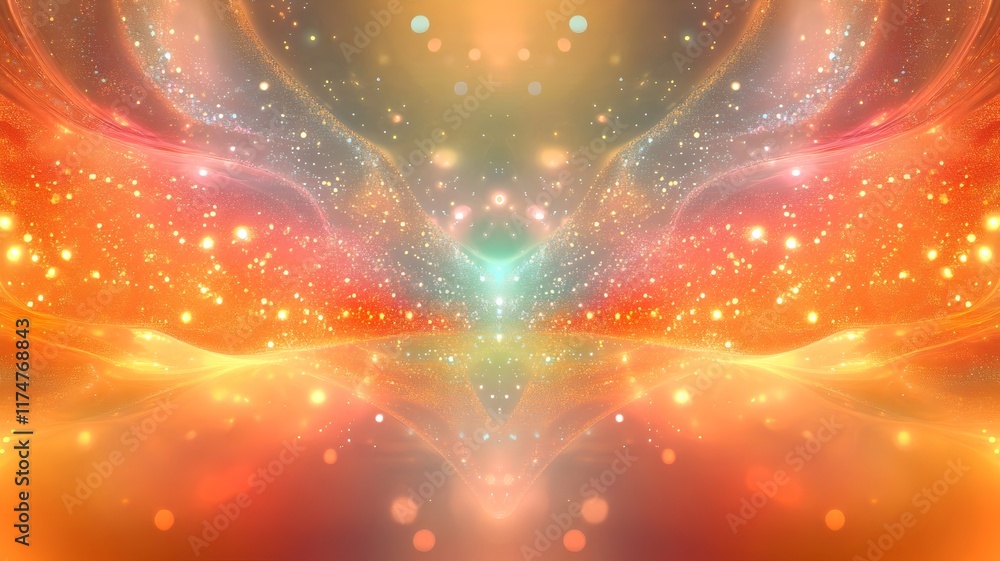 Poster radiant energy field of cosmic consciousness a transcendent spiritual visualization exploring the bo