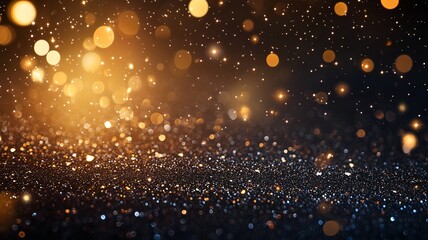 Obraz premium Vibrant Golden Glitter Background with Shimmering Luminous Texture Ideal for Festive Events Parties Holidays and Luxury Branding