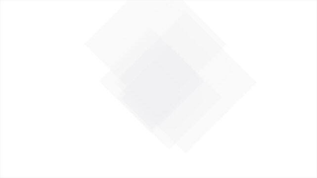 Square shapes moving on a white background