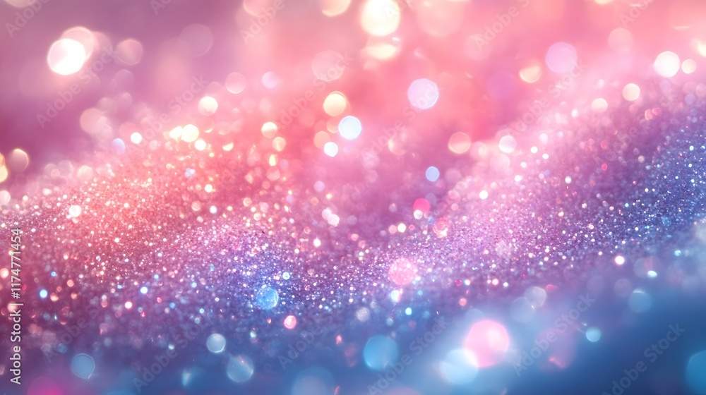 Poster mesmerizing iridescent glitter backdrop with vibrant gradient lights and shimmering luminous effects