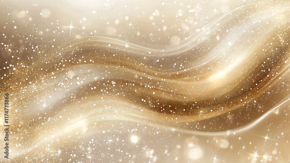 Poster stunning abstract background with glittering golden waves shimmering textures and a captivating sens
