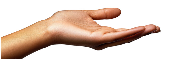 Elegant hand gesture on a pristine white backdrop, emphasizing simplicity and minimalism in design and composition.