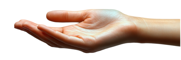 Minimalist hand silhouette on a clean white backdrop, emphasizing simplicity and elegance in design