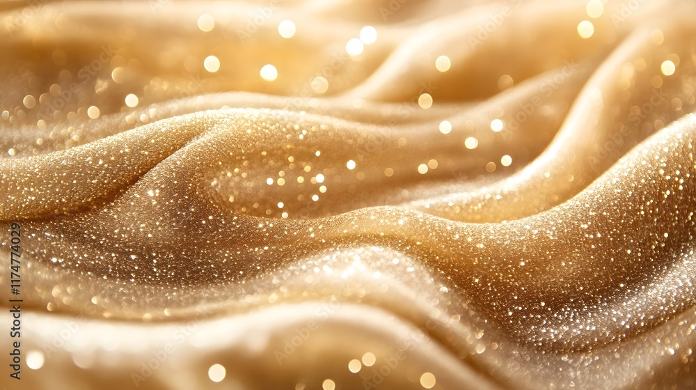 Poster captivating shimmering waves of luxurious golden glitter and sparkling abstract background elegant g