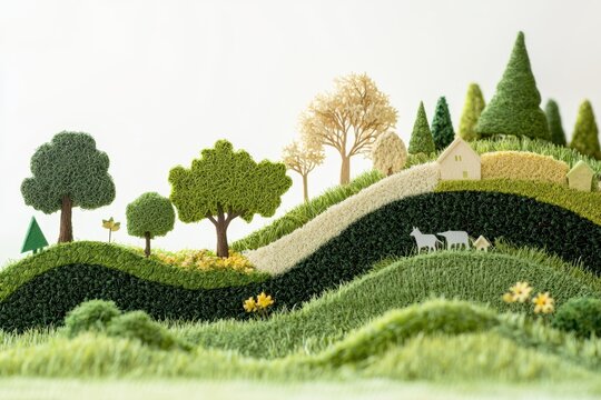 Sustainable green event showcasing carbon offset strategies