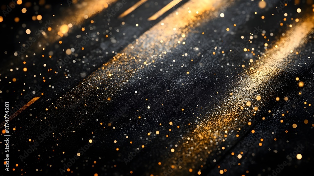Poster mesmerizing celestial glow of sparkling luminous particles in enchanting cosmic dreamscape abstract 