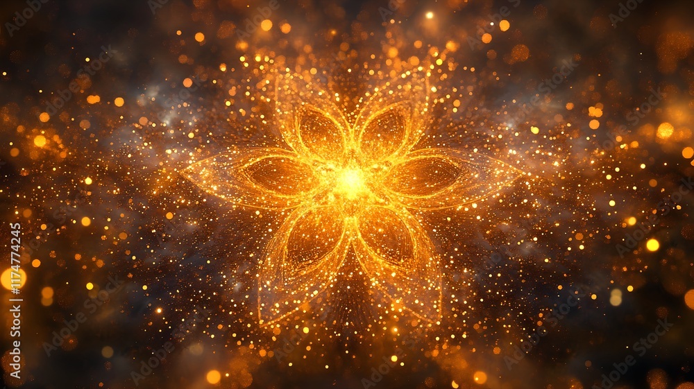 Aufkleber glowing cosmic flare of luminous energy bursting with radiant brilliance creating a mesmerizing disp
