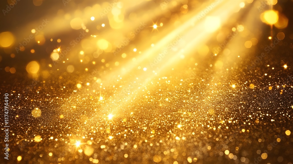 Poster captivating cosmic radiance dazzling celestial lighting effect with glowing beams and shimmering sta