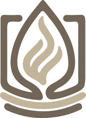 Modern abstract symbol logo icon design as a silhouette depiction of a mascot emblem of a large growing company