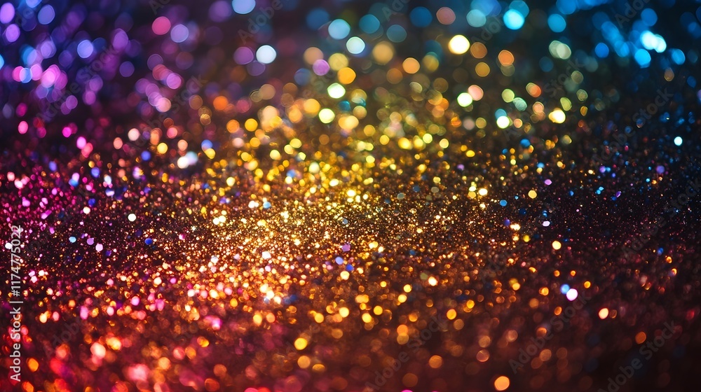 Aufkleber sparkling and shimmering multicolored glitter abstract background for festive events and vibrant rad