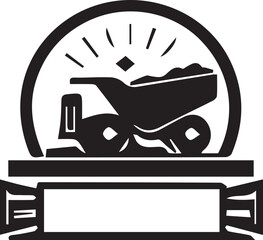 Modern abstract symbol logo icon design mascot emblem construction mining industry company