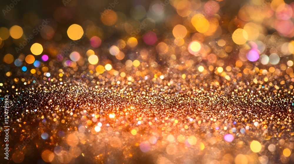 Poster glittering shimmering and sparkling abstract background with a kaleidoscope of colorful metallic bok