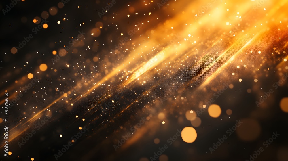 Aufkleber captivating cosmic explosion of radiant shimmering light particles and glittering celestial bursts a