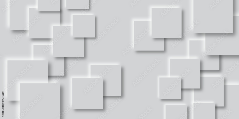 Poster abstract white square shape with futuristic concept background. paper texture background. a rectangu