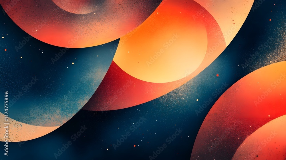 Poster cosmic radiance a surreal and captivating celestial composition showcasing a dynamic interplay of vi
