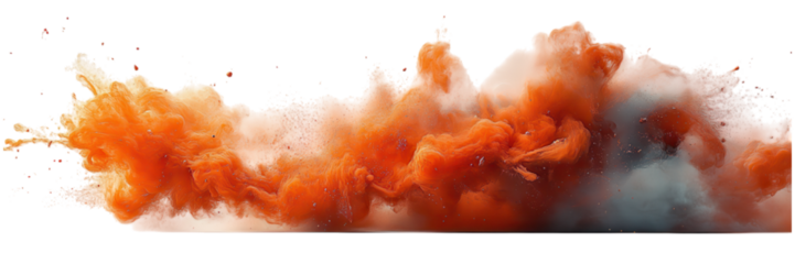 Dynamic explosion, striking contrast against a minimal white backdrop, vivid colors and shapes creating impactful visual energy