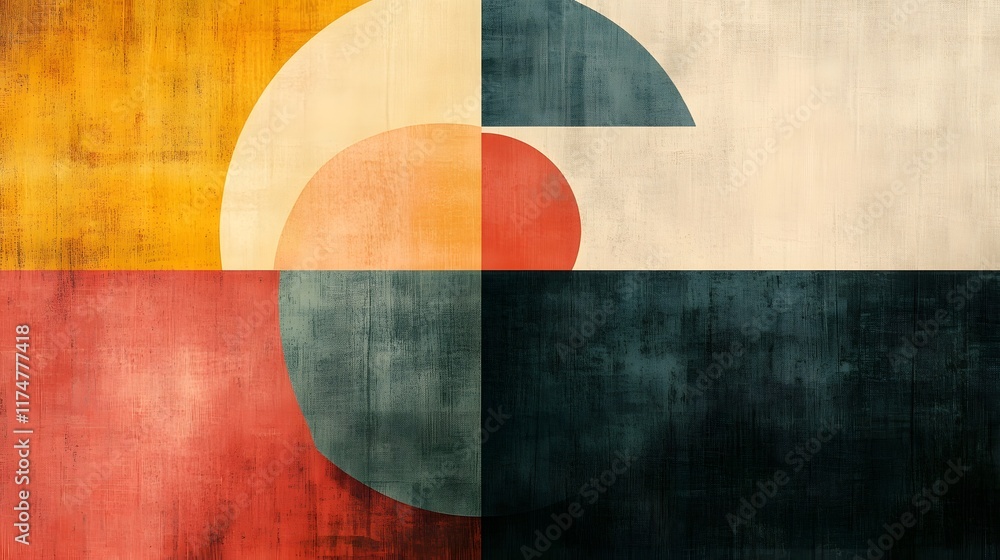 Poster striking minimalist geometric background featuring a composition of bold lines soft textured designs