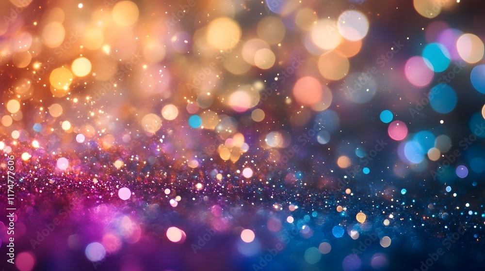 Poster sparkling shimmering glittery background with a vibrant colorful and captivating display of lights s