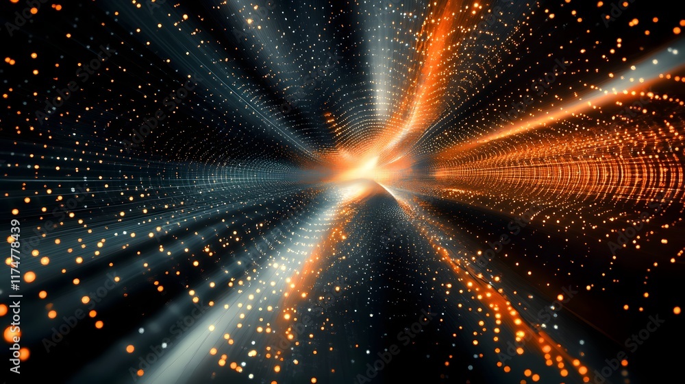 Poster cosmic burst of radiant energy in the infinite expanse of the universe an abstract representation of