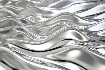 Obraz premium Fluid metallic waves pattern