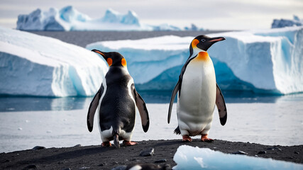 Obraz premium Penguin in Antarctica Wildlife Nature Beautiful Scenery