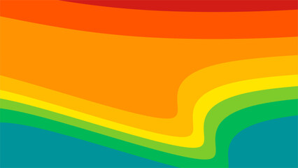 Abstract colorful wavy shape background dynamic shape design vector illustration. Rainbow background