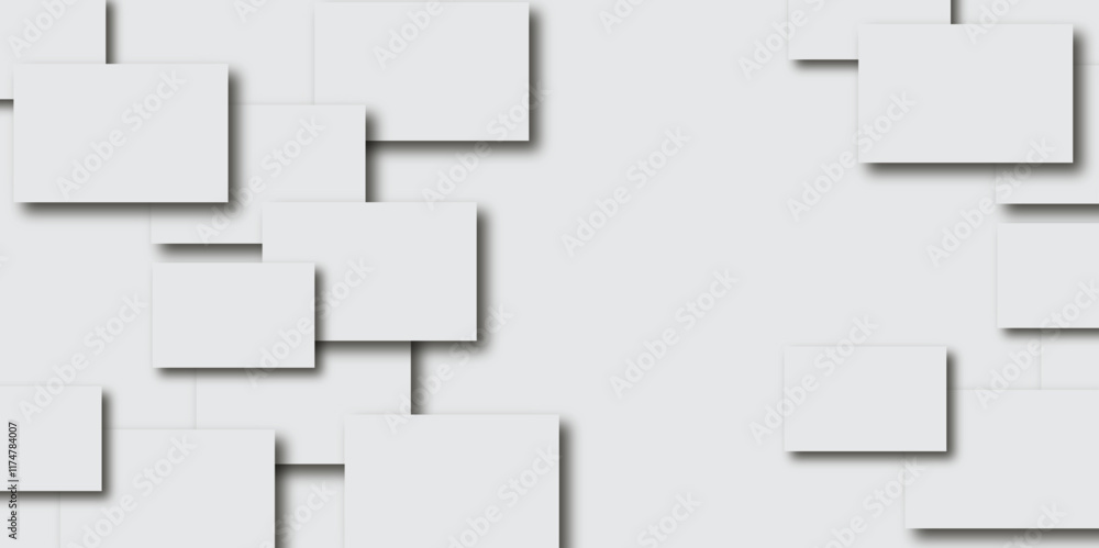 Poster abstract white square shape with futuristic concept background. paper texture background. a rectangu