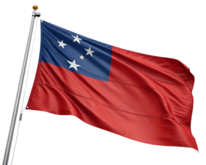 Flag of Samoa, isolated on a transparent background