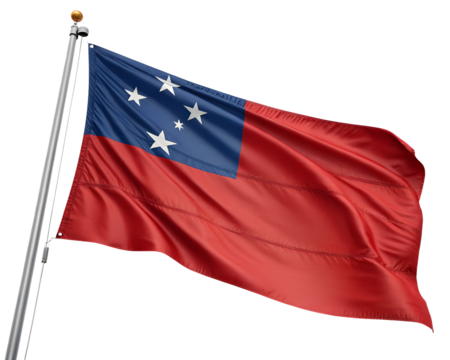 Flag of Samoa, isolated on a transparent background