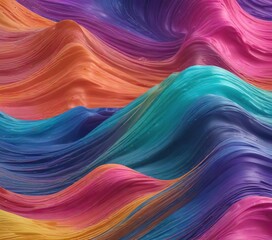 Vibrant and multicolored waves creating abstract background, digital, colorful, design, wallpaper