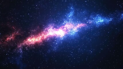 Obraz premium Cosmic Nebula Pink Blue Stellar Dust Cloud