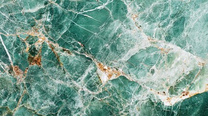 Obraz premium Green Marble Stone Texture With White And Gold Veins