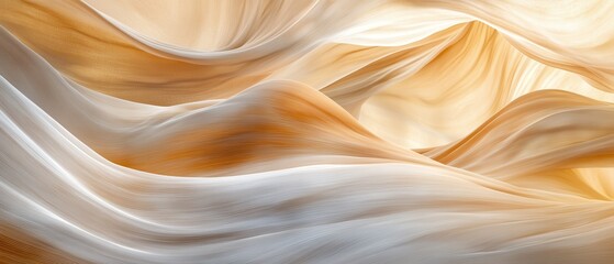 Flowing Textures of Soft Sands and Silk in Golden Hues