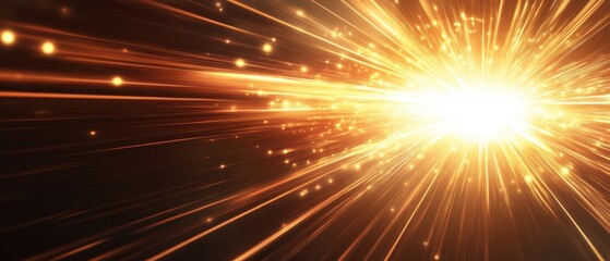 Naklejka premium Stunning Burst of Light with Dynamic Rays and Glittering Sparks