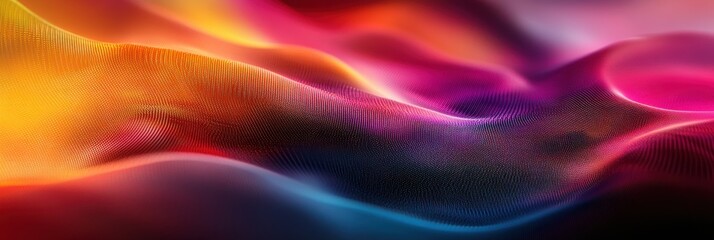 Obraz premium A vibrant and detailed stock photo representation of digital cgi and futuristic data flow with modern aesthetics